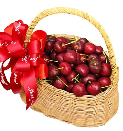fresh cherry basket