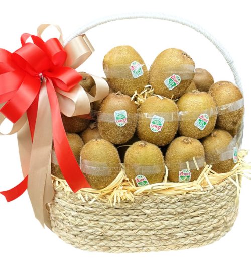 fresh green kiwi basket