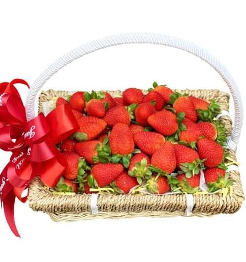 fresh strawberry basket