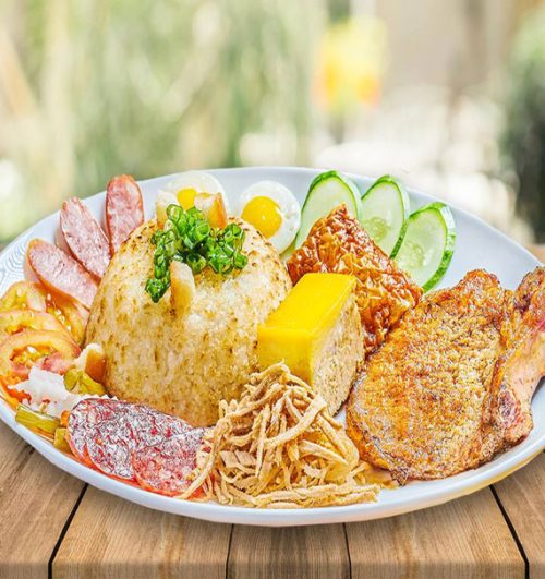 cali special bbq pork chop crispy broken rice 7 flavors
