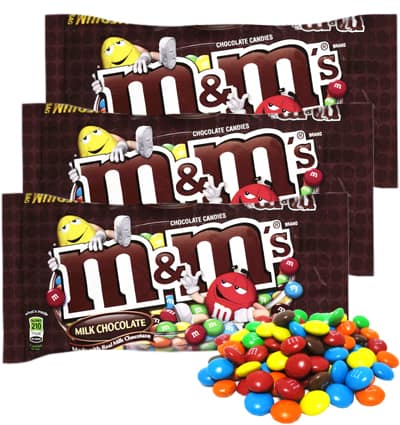 3 bags of mm milk chocolate