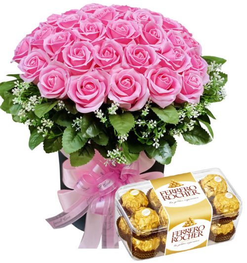 waxed roses and chocolate mothers day 02