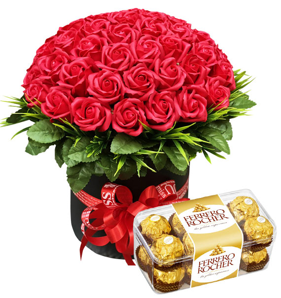 waxed roses and chocolate mothers day 03