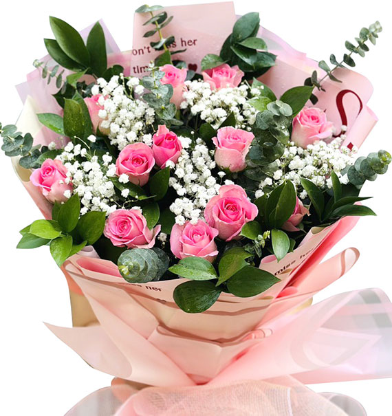 12 pink roses mothers day vietnam