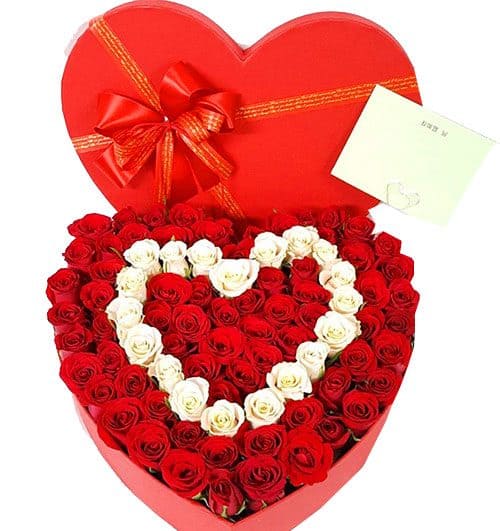heart box flowers 11