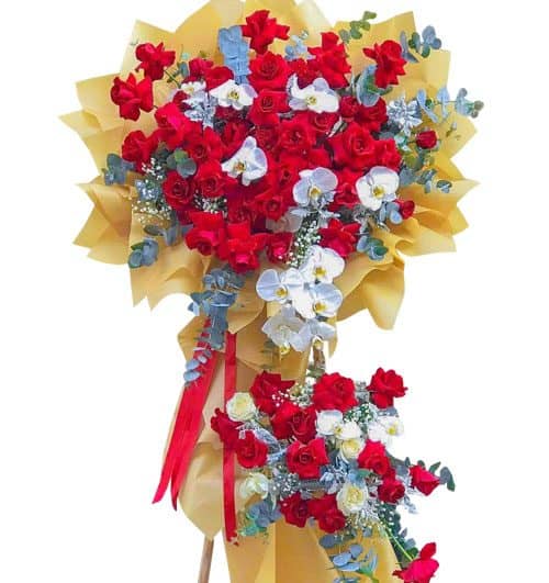 congratulations standing flower 32 500x531