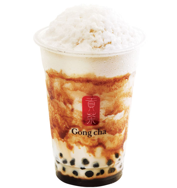okinawa milk foam smoothie