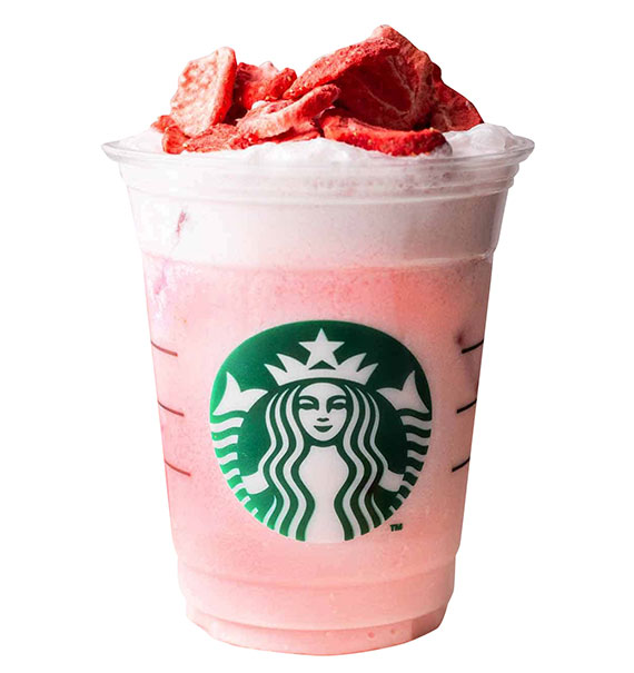 pink drink with strawberry acai starbucks