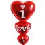 3 heart iloveyou balloon