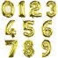 gold number balloons gift