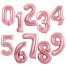 pink gold number balloon
