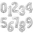silver number balloon